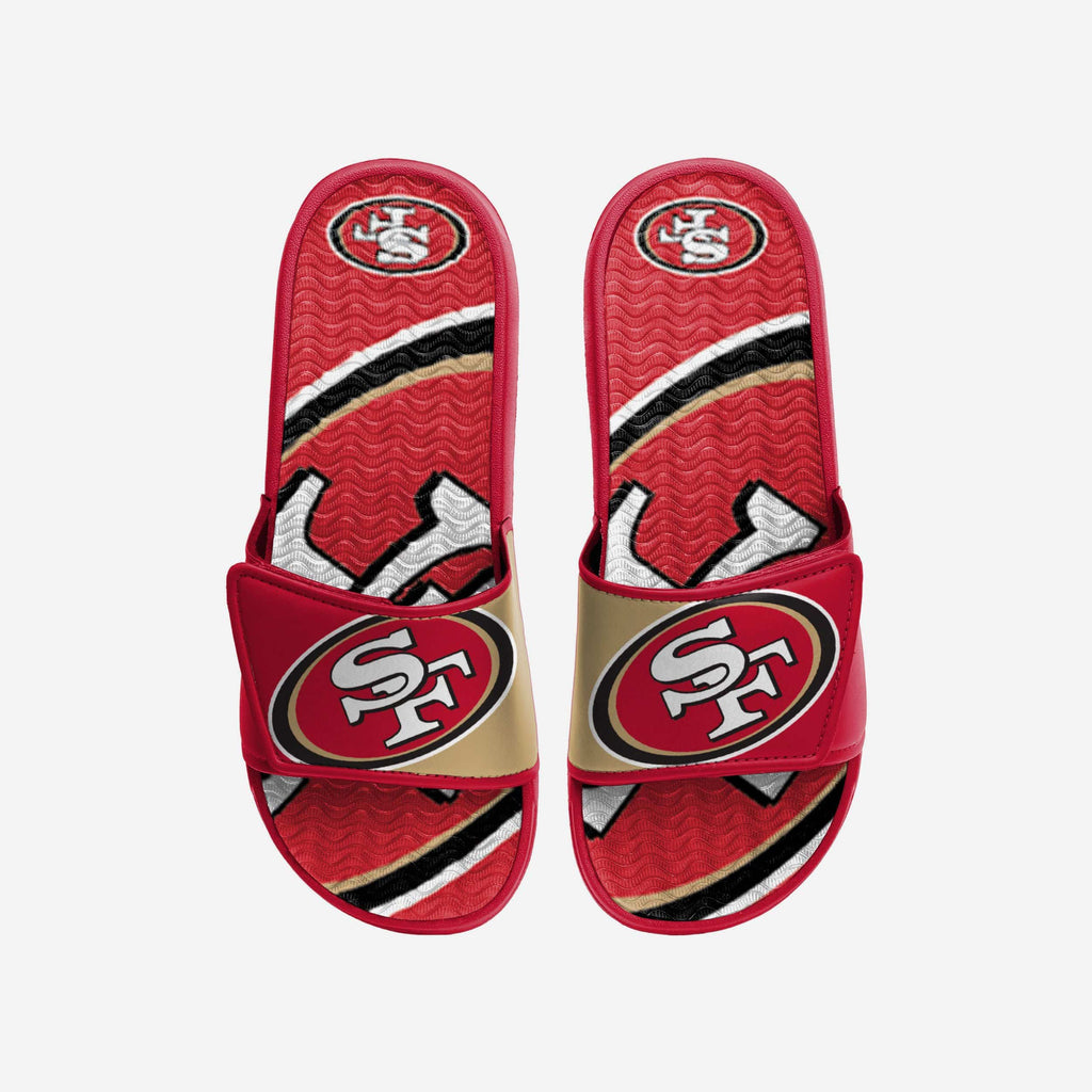 San Francisco 49ers Colorblock Big Logo Gel Slide FOCO S - FOCO.com