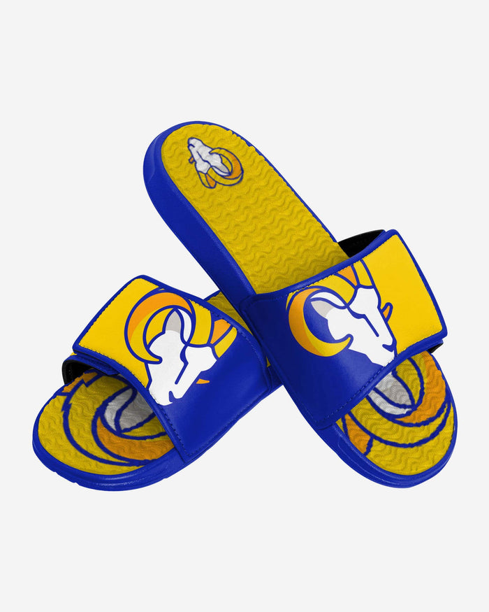 Los Angeles Rams Colorblock Big Logo Gel Slide FOCO - FOCO.com