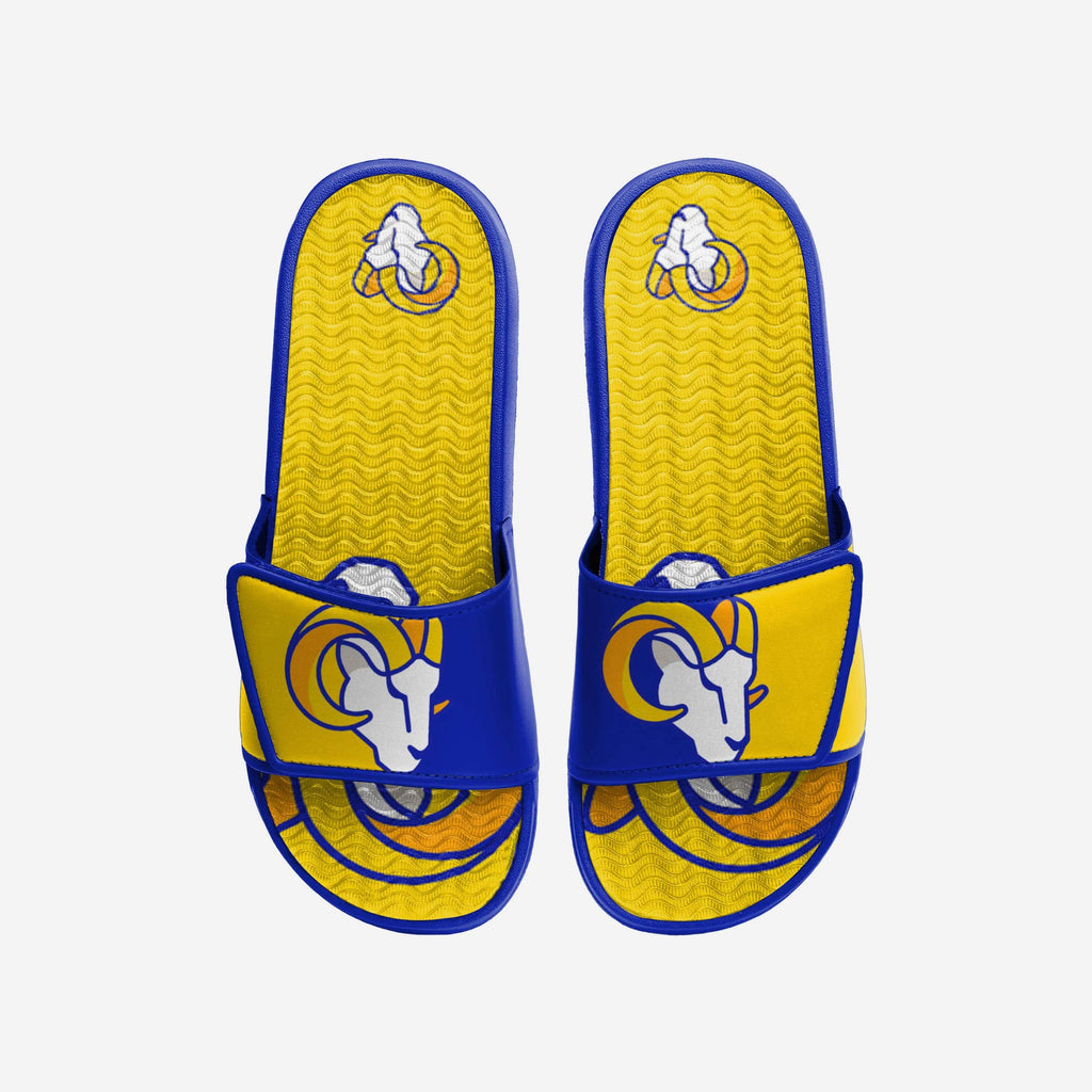 Los Angeles Rams Colorblock Big Logo Gel Slide FOCO S - FOCO.com