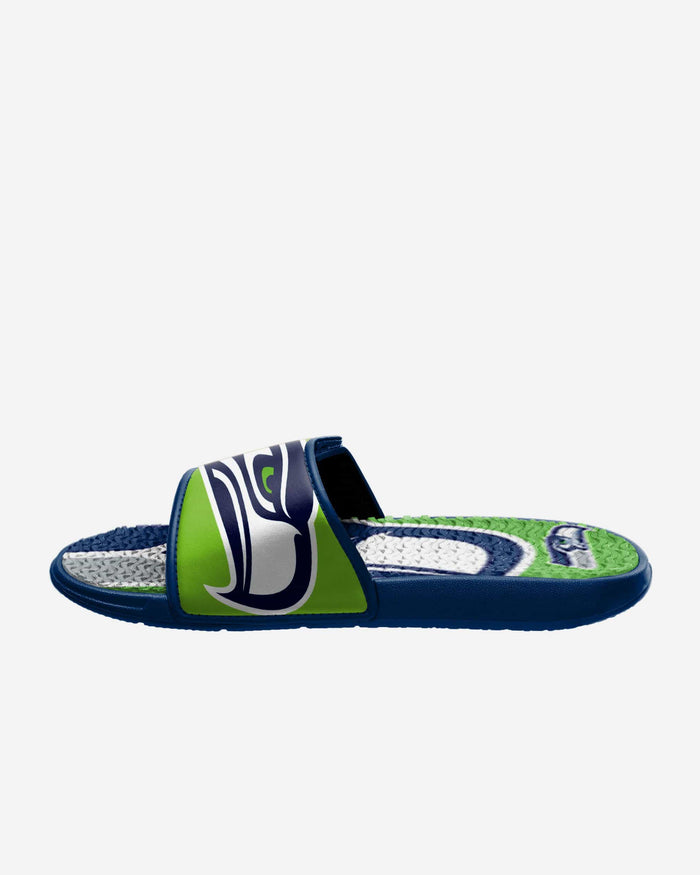 Seattle Seahawks Colorblock Big Logo Gel Slide FOCO - FOCO.com