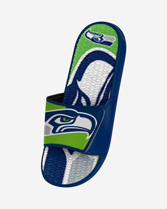 Seattle Seahawks Colorblock Big Logo Gel Slide FOCO - FOCO.com