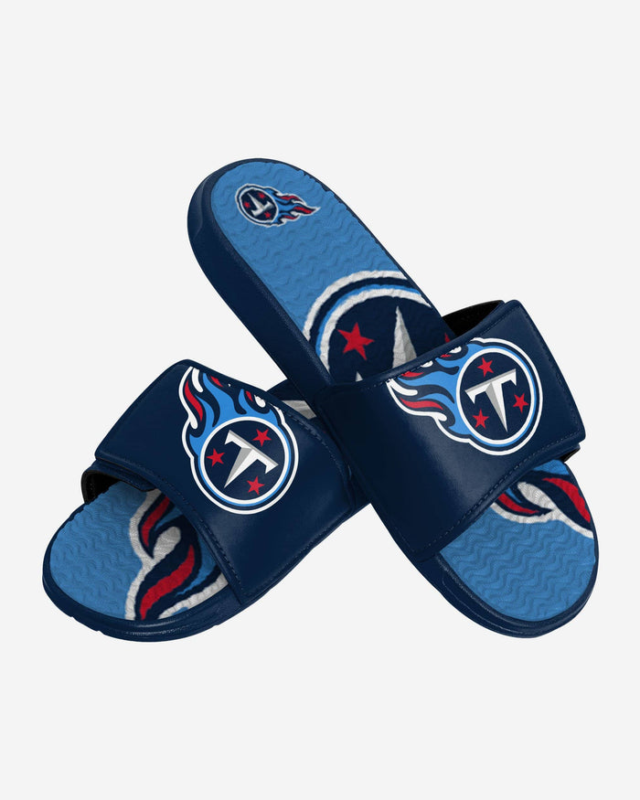 Tennessee Titans Colorblock Big Logo Gel Slide FOCO - FOCO.com