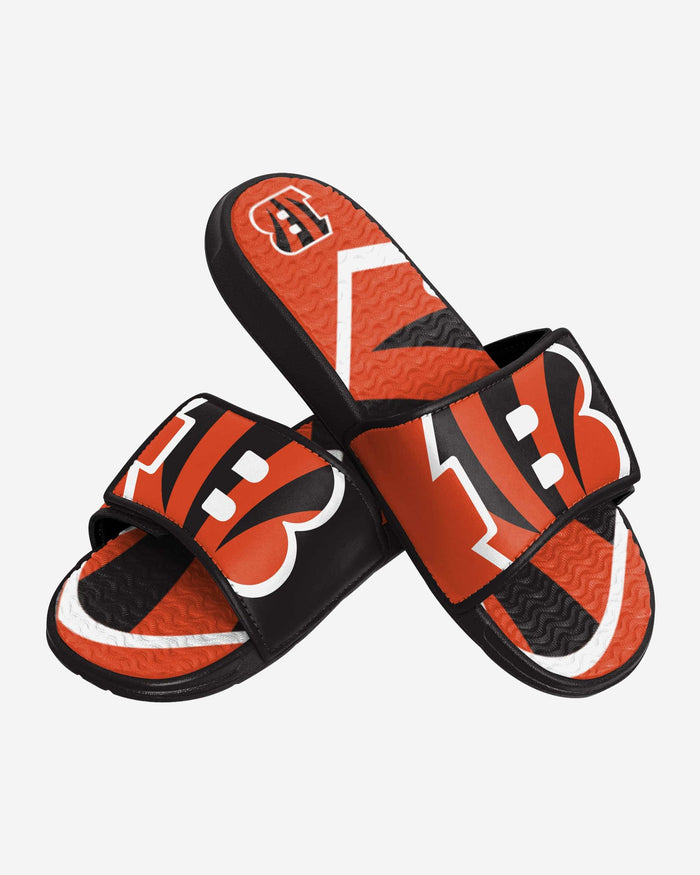 Cincinnati Bengals Colorblock Big Logo Gel Slide FOCO - FOCO.com