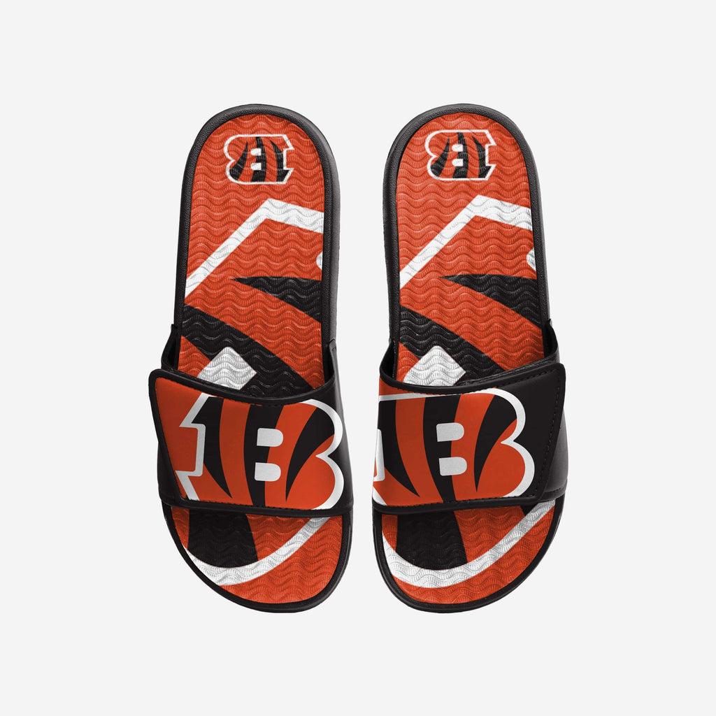 Cincinnati Bengals Colorblock Big Logo Gel Slide FOCO S - FOCO.com