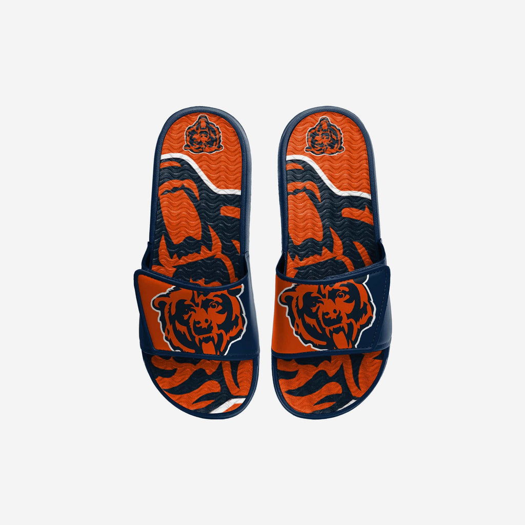 Chicago Bears Youth Colorblock Big Logo Gel Slide FOCO S - FOCO.com