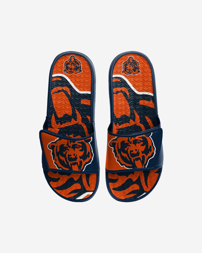 Chicago Bears Youth Colorblock Big Logo Gel Slide FOCO S - FOCO.com