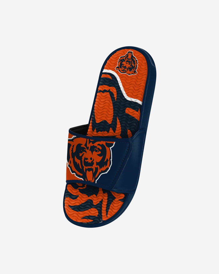 Chicago Bears Youth Colorblock Big Logo Gel Slide FOCO - FOCO.com