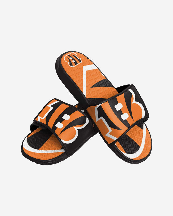 Cincinnati Bengals Youth Colorblock Big Logo Gel Slide FOCO - FOCO.com