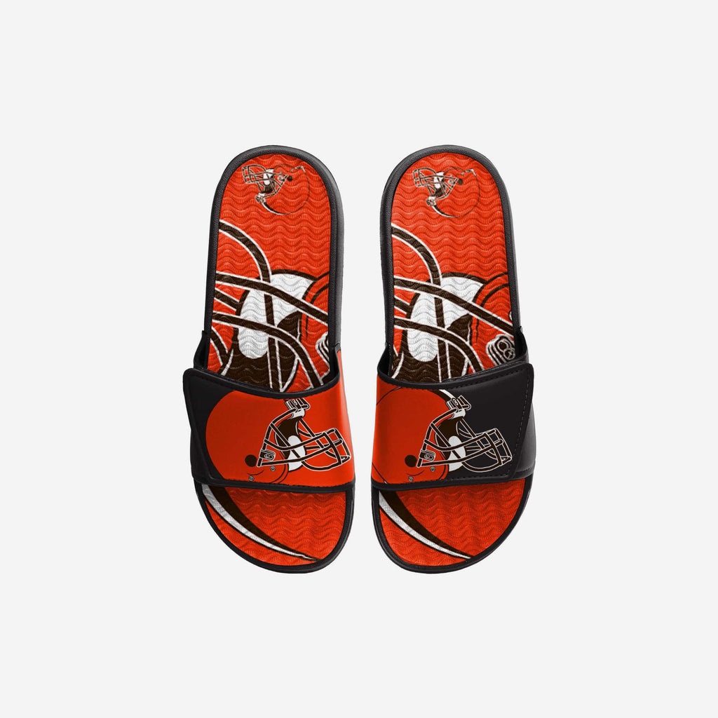 Cleveland Browns Youth Colorblock Big Logo Gel Slide FOCO S - FOCO.com