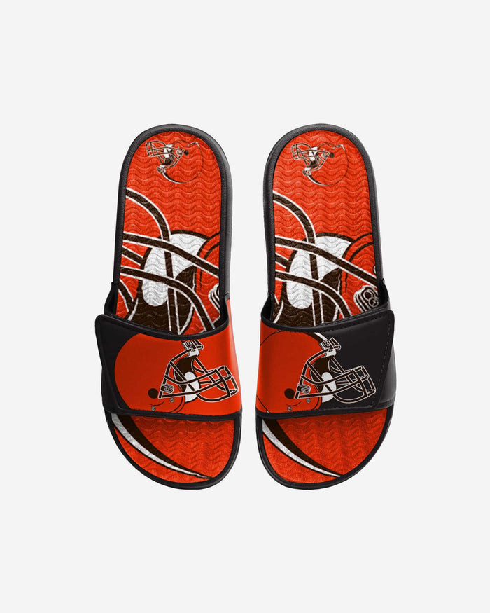 Cleveland Browns Youth Colorblock Big Logo Gel Slide FOCO S - FOCO.com