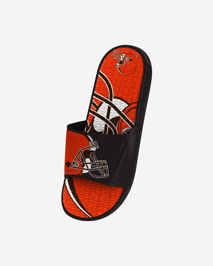 Cleveland Browns Youth Colorblock Big Logo Gel Slide FOCO - FOCO.com