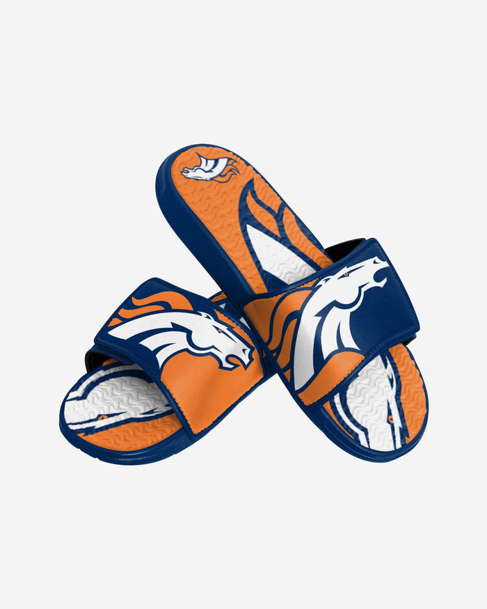 Denver Broncos Youth Colorblock Big Logo Gel Slide FOCO - FOCO.com