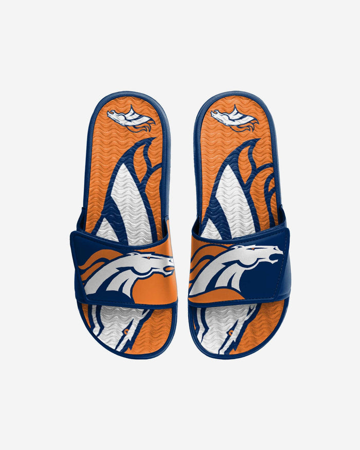 Denver Broncos Youth Colorblock Big Logo Gel Slide FOCO S - FOCO.com