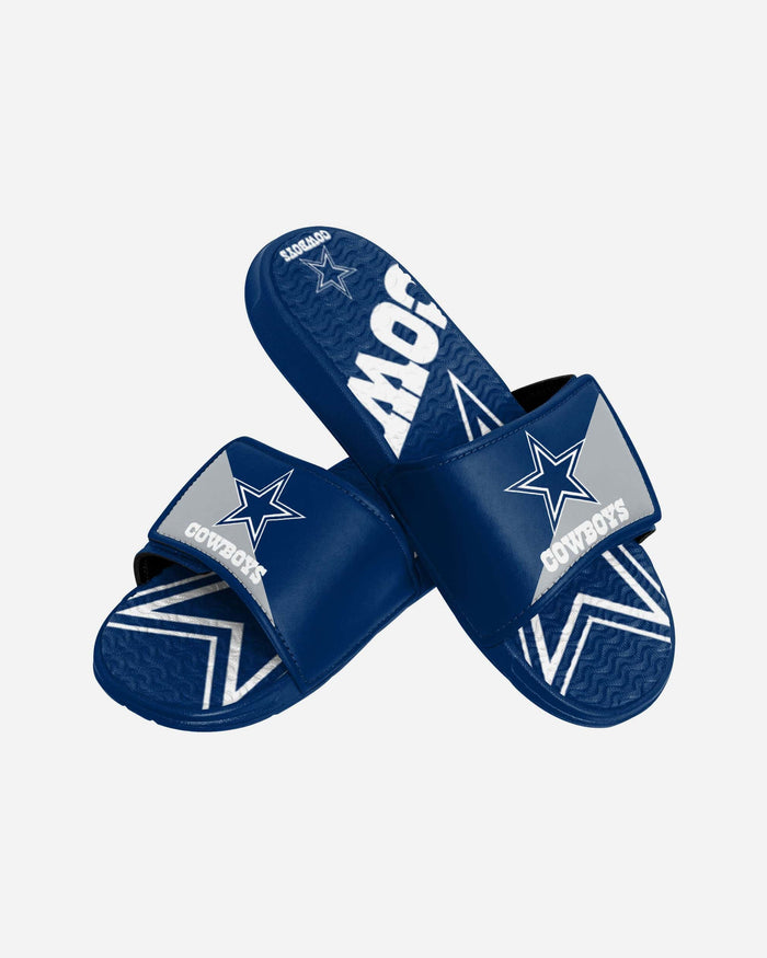 Dallas Cowboys Youth Colorblock Big Logo Gel Slide FOCO - FOCO.com