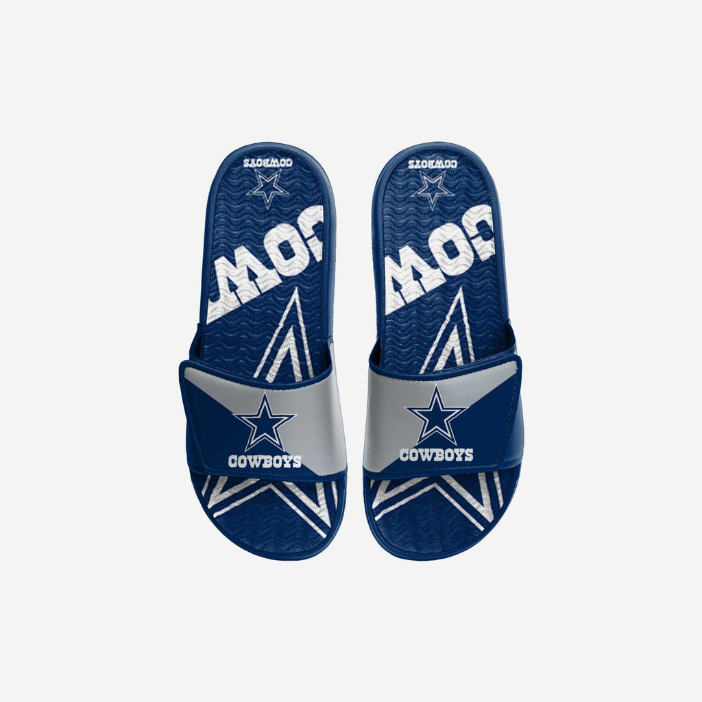 Dallas Cowboys Youth Colorblock Big Logo Gel Slide FOCO S - FOCO.com