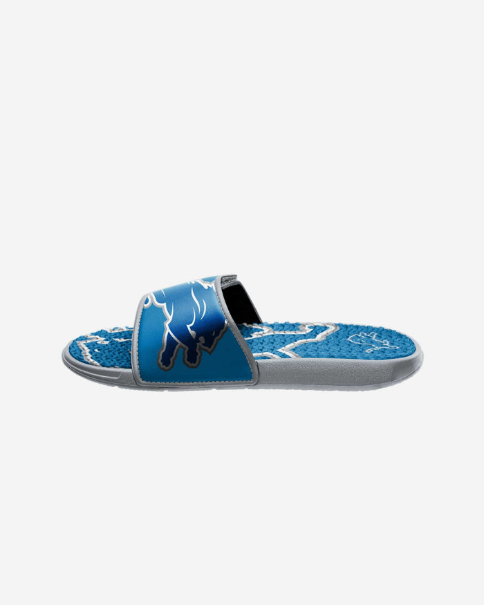 Detroit Lions Youth Colorblock Big Logo Gel Slide FOCO - FOCO.com