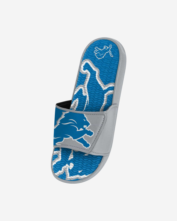 Detroit Lions Youth Colorblock Big Logo Gel Slide FOCO - FOCO.com