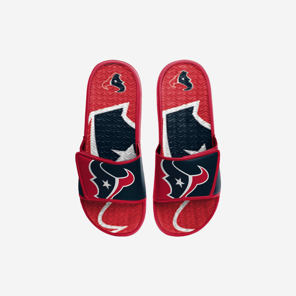 Houston Texans Youth Colorblock Big Logo Gel Slide FOCO S - FOCO.com