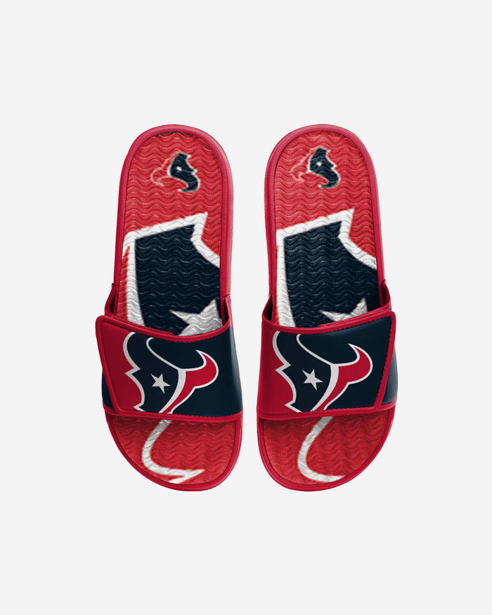 Houston Texans Youth Colorblock Big Logo Gel Slide FOCO S - FOCO.com