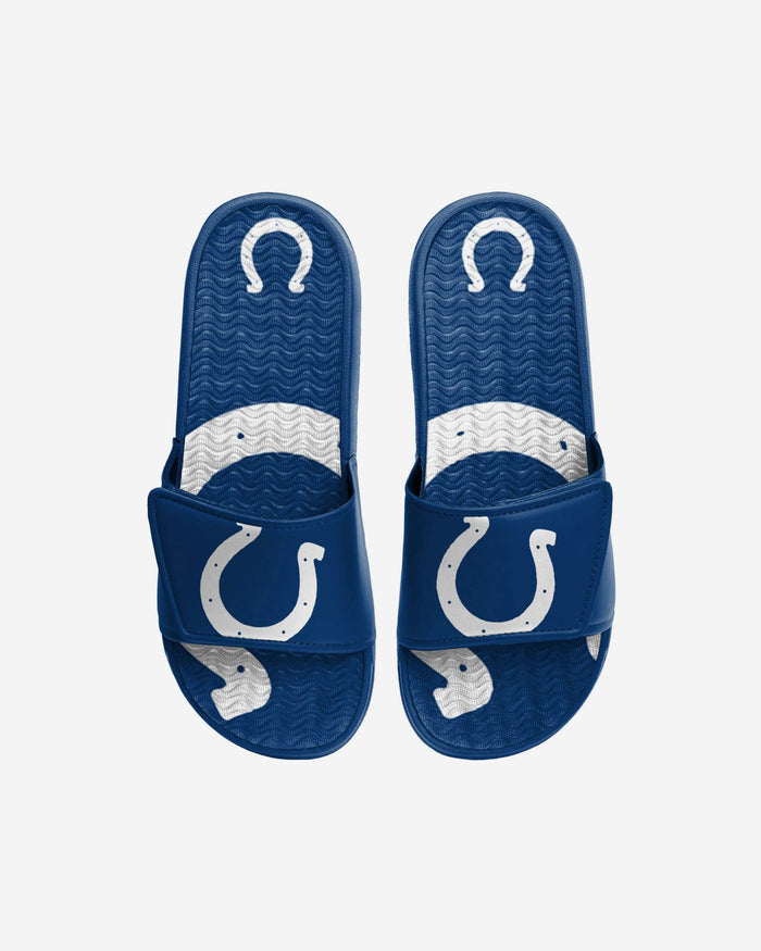 Indianapolis Colts Youth Colorblock Big Logo Gel Slide FOCO S - FOCO.com