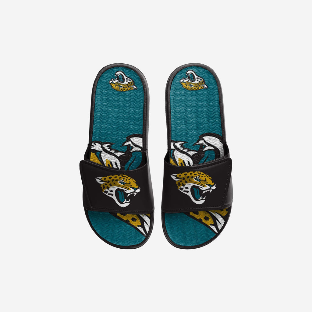 Jacksonville Jaguars Youth Colorblock Big Logo Gel Slide FOCO S - FOCO.com