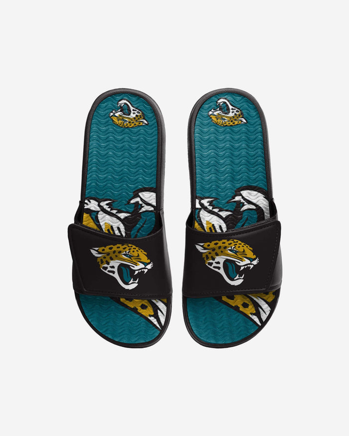 Jacksonville Jaguars Youth Colorblock Big Logo Gel Slide FOCO S - FOCO.com