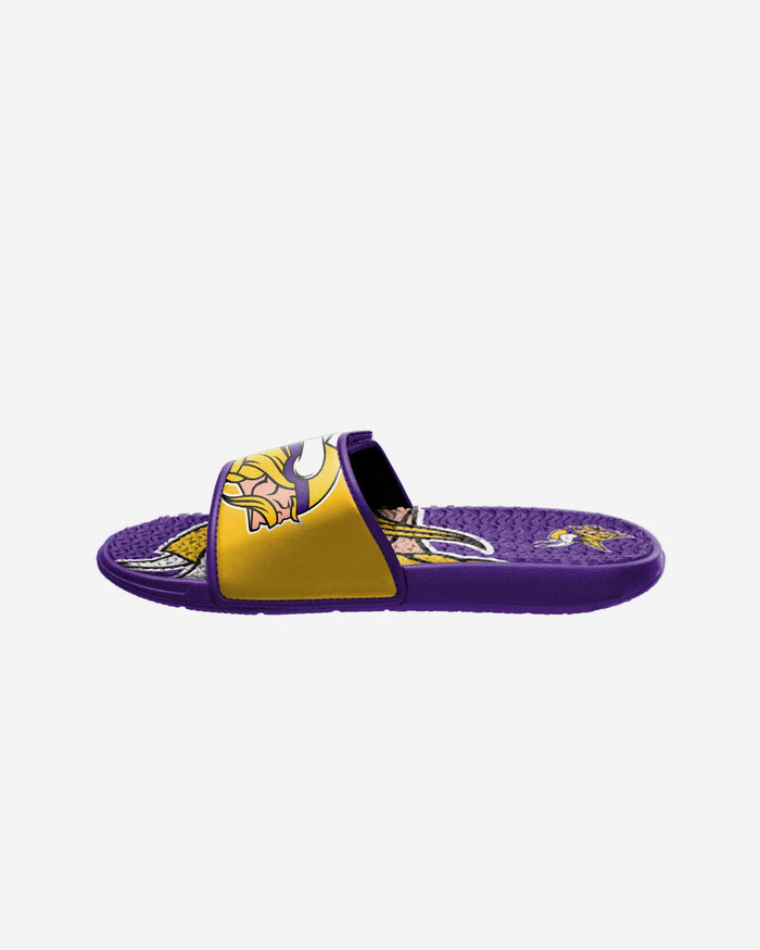 Minnesota Vikings Youth Colorblock Big Logo Gel Slide FOCO - FOCO.com