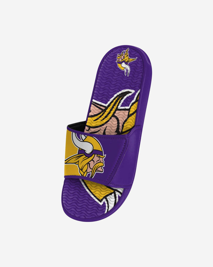 Minnesota Vikings Youth Colorblock Big Logo Gel Slide FOCO - FOCO.com