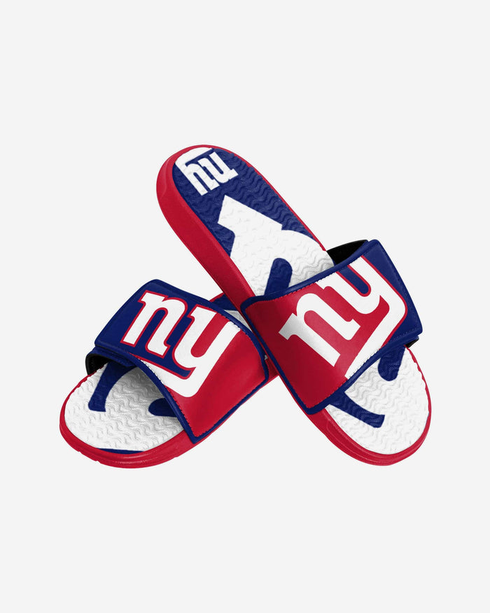 New York Giants Youth Colorblock Big Logo Gel Slide FOCO - FOCO.com