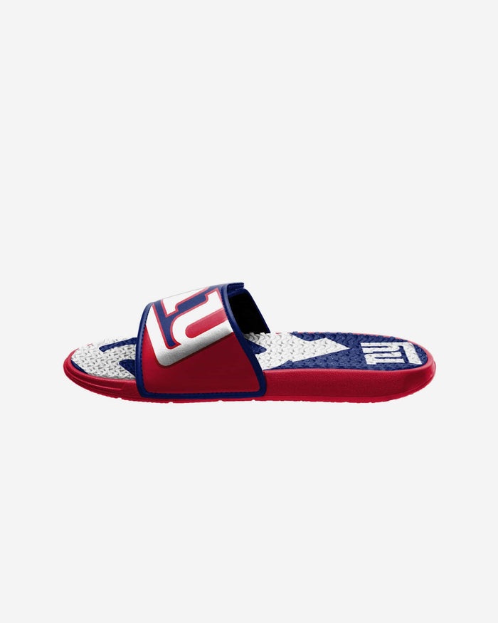 New York Giants Youth Colorblock Big Logo Gel Slide FOCO - FOCO.com