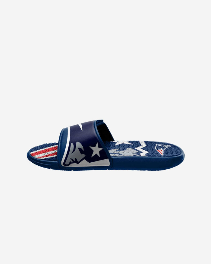 New England Patriots Youth Colorblock Big Logo Gel Slide FOCO - FOCO.com