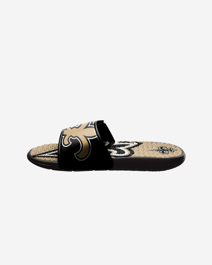 New Orleans Saints Youth Colorblock Big Logo Gel Slide FOCO - FOCO.com