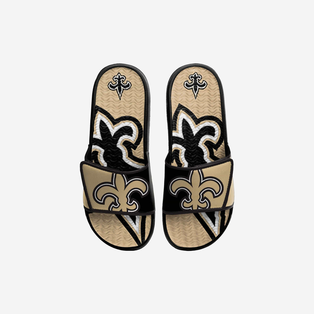 New Orleans Saints Youth Colorblock Big Logo Gel Slide FOCO S - FOCO.com