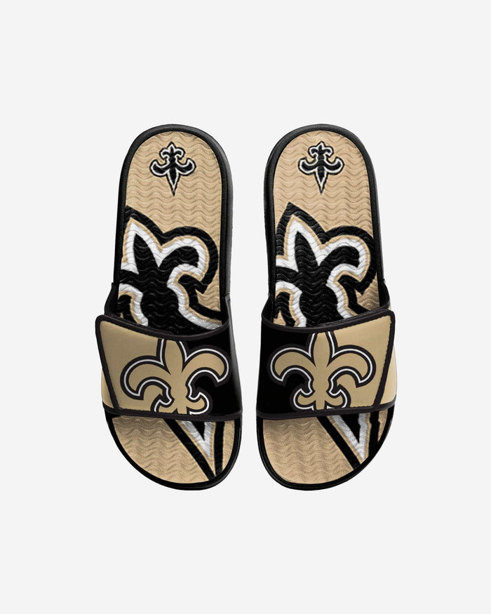 New Orleans Saints Youth Colorblock Big Logo Gel Slide FOCO S - FOCO.com