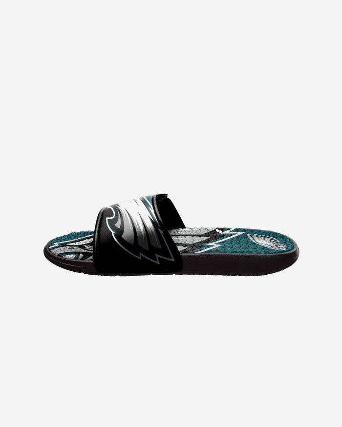 Philadelphia Eagles Youth Colorblock Big Logo Gel Slide FOCO - FOCO.com