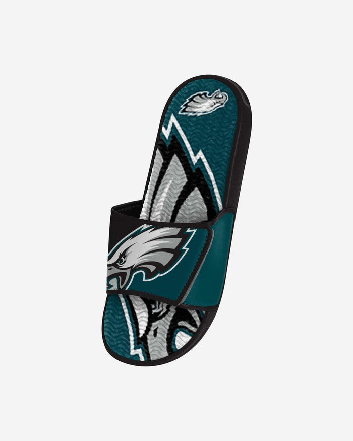 Philadelphia Eagles Youth Colorblock Big Logo Gel Slide FOCO - FOCO.com