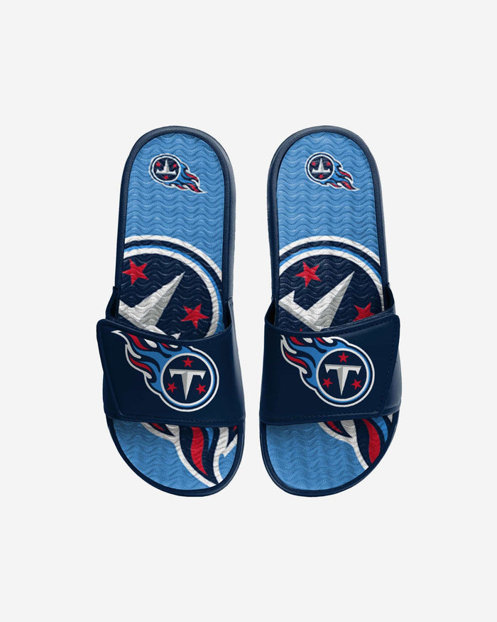 Tennessee Titans Youth Colorblock Big Logo Gel Slide FOCO S - FOCO.com