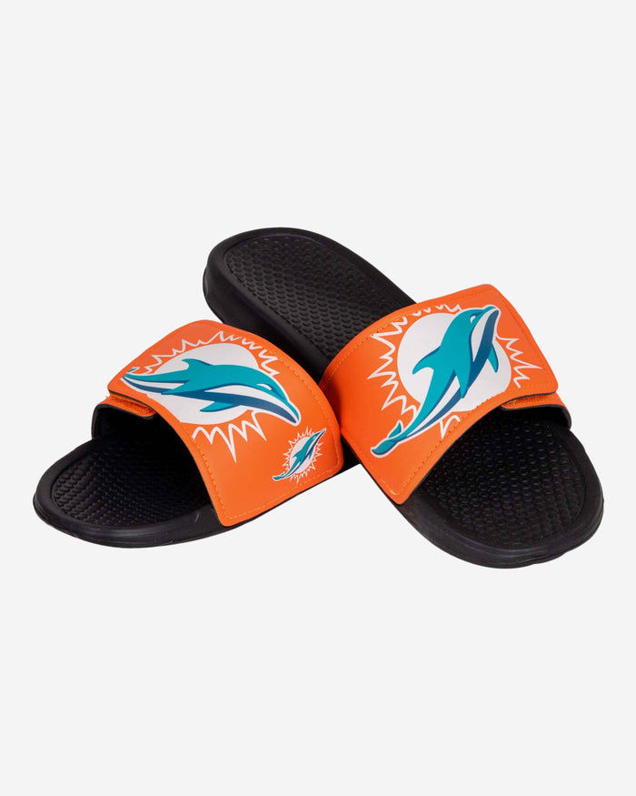 Miami Dolphins Cropped Big Logo Slide FOCO - FOCO.com