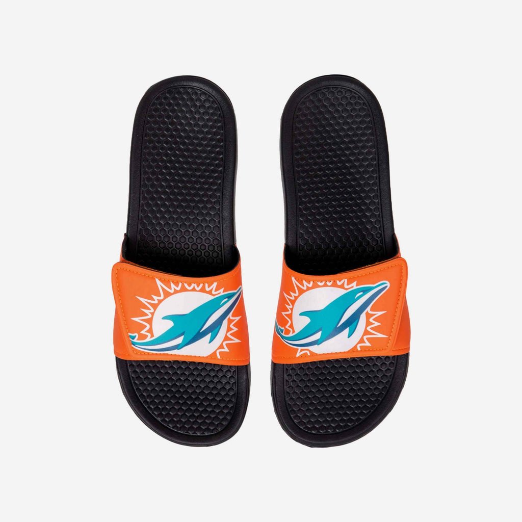 Miami Dolphins Cropped Big Logo Slide FOCO S - FOCO.com