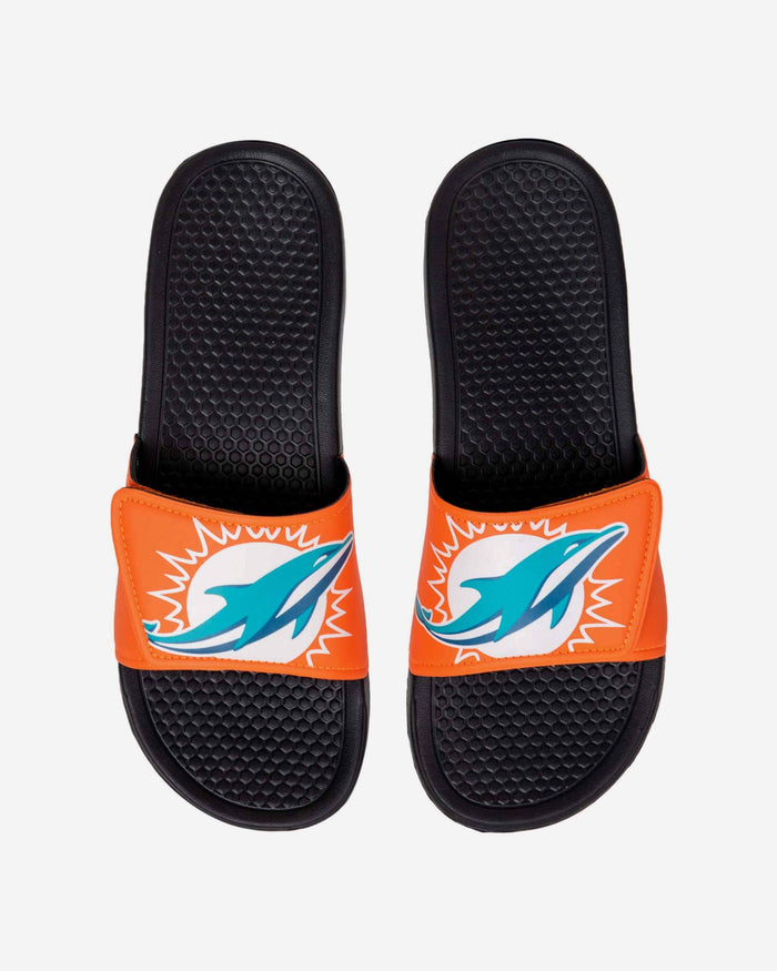 Miami Dolphins Cropped Big Logo Slide FOCO S - FOCO.com