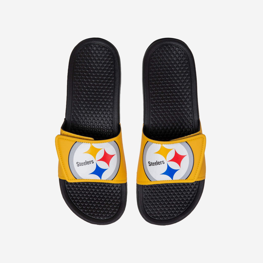 Pittsburgh Steelers Cropped Big Logo Slide FOCO S - FOCO.com