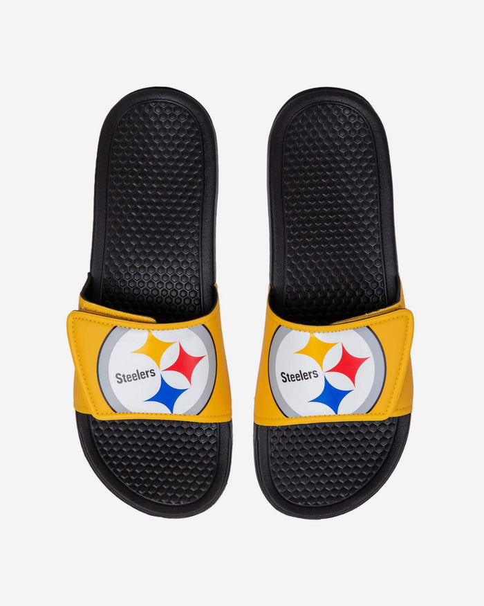 Pittsburgh Steelers Cropped Big Logo Slide FOCO S - FOCO.com