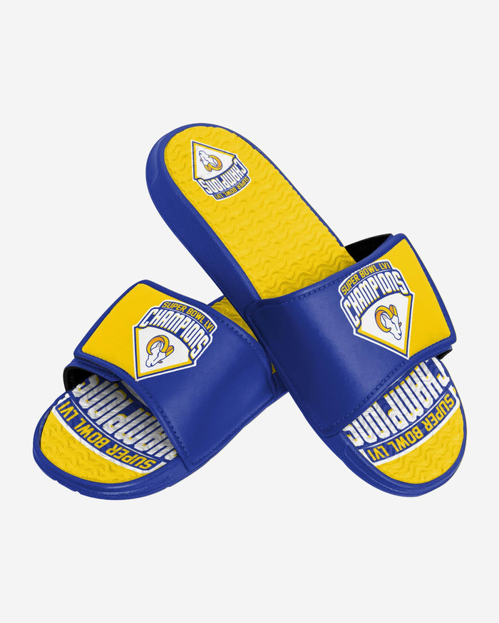 Los Angeles Rams Super Bowl LVI Champions Gel Slide FOCO - FOCO.com