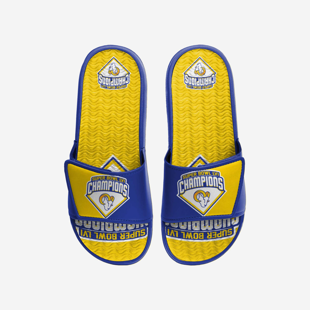 Los Angeles Rams Super Bowl LVI Champions Gel Slide FOCO S - FOCO.com