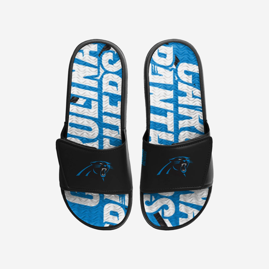 Carolina Panthers Bold Wordmark Gel Slide FOCO S - FOCO.com