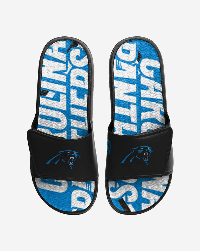 Carolina Panthers Bold Wordmark Gel Slide FOCO S - FOCO.com