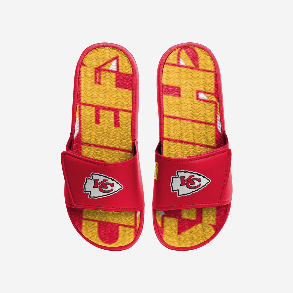 Kansas City Chiefs Bold Wordmark Gel Slide FOCO S - FOCO.com