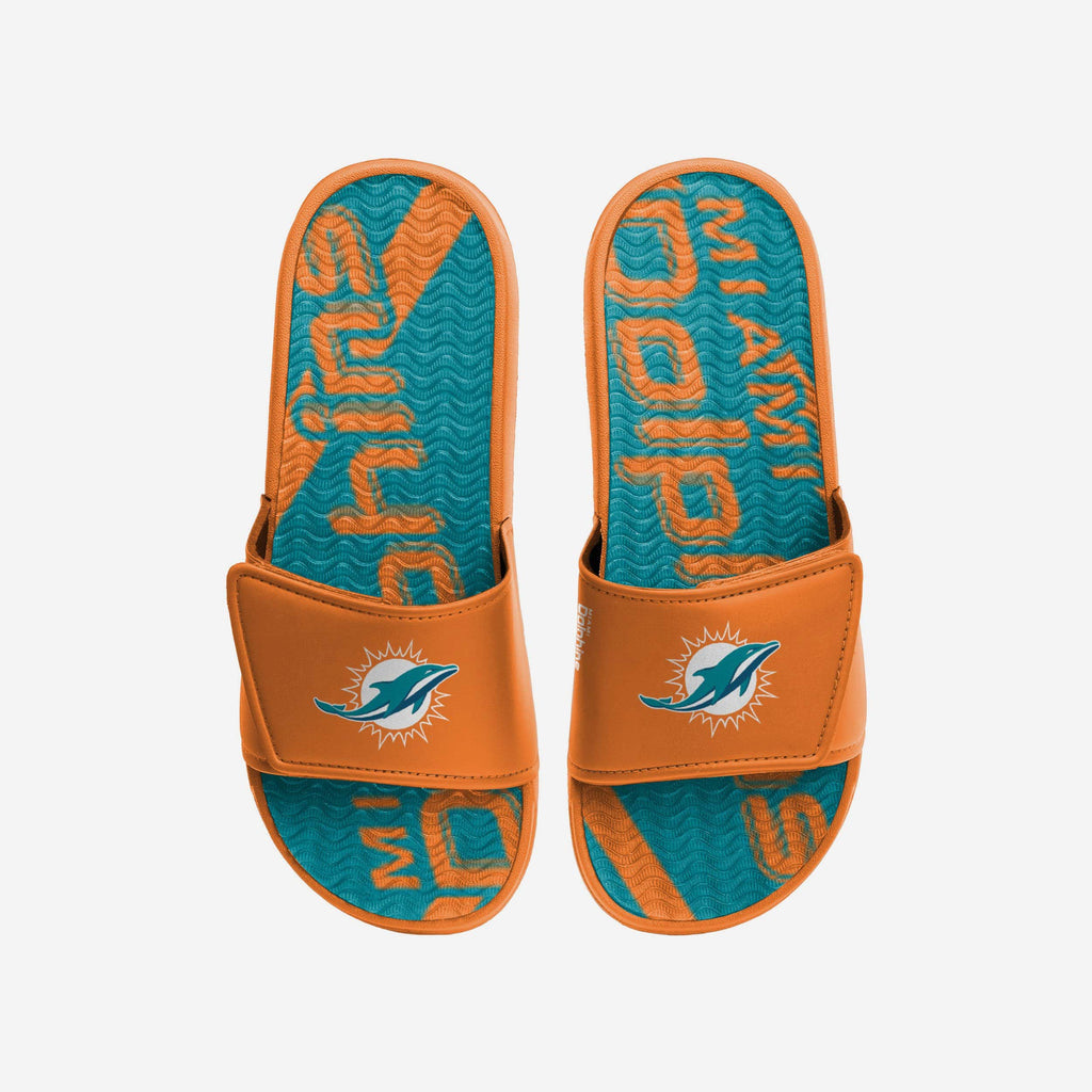 Miami Dolphins Bold Wordmark Gel Slide FOCO S - FOCO.com