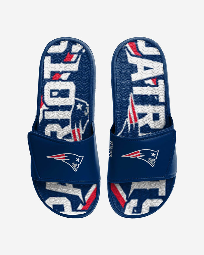 New England Patriots Bold Wordmark Gel Slide FOCO S - FOCO.com