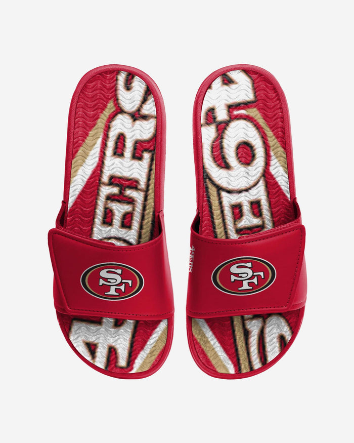 San Francisco 49ers Bold Wordmark Gel Slide FOCO S - FOCO.com